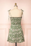 Pamela Short Paisley Satin Dress w/ Tie Straps | Boutique 1861back view