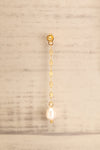 Pandelys Golden Stud Earrings w/ Pendant Backing | La petite garçonne close-up
