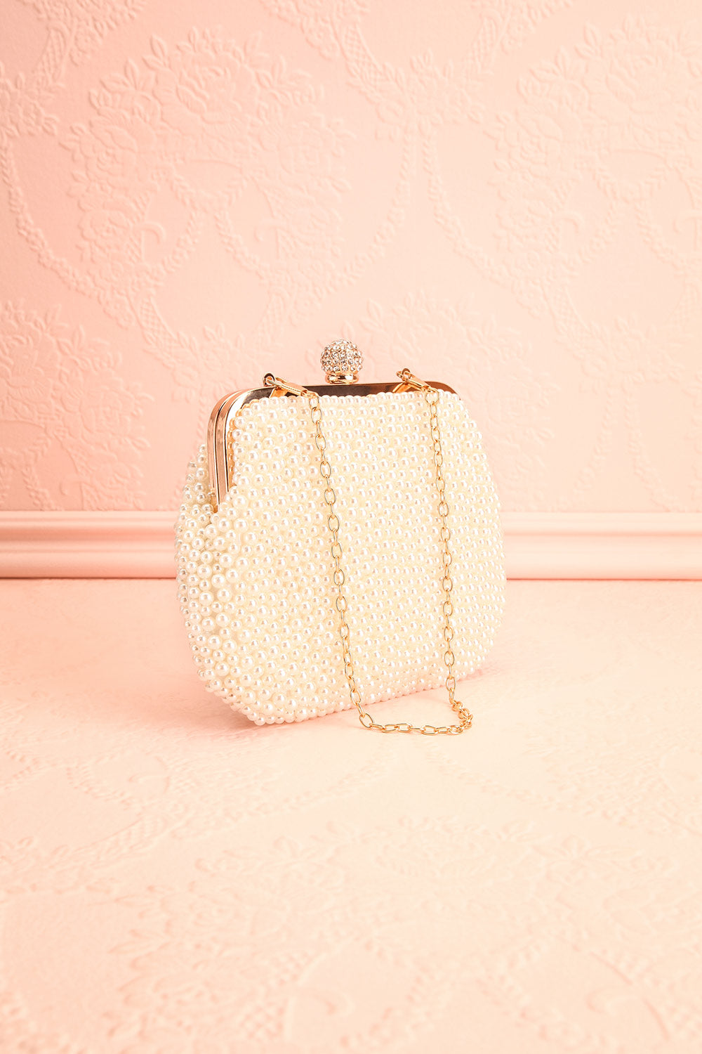 Antiope Pearl Crossbody Clutch side view | Boudoir 1861