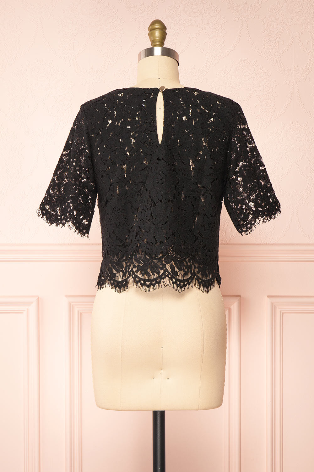Sable Black Lace Sleeve Top