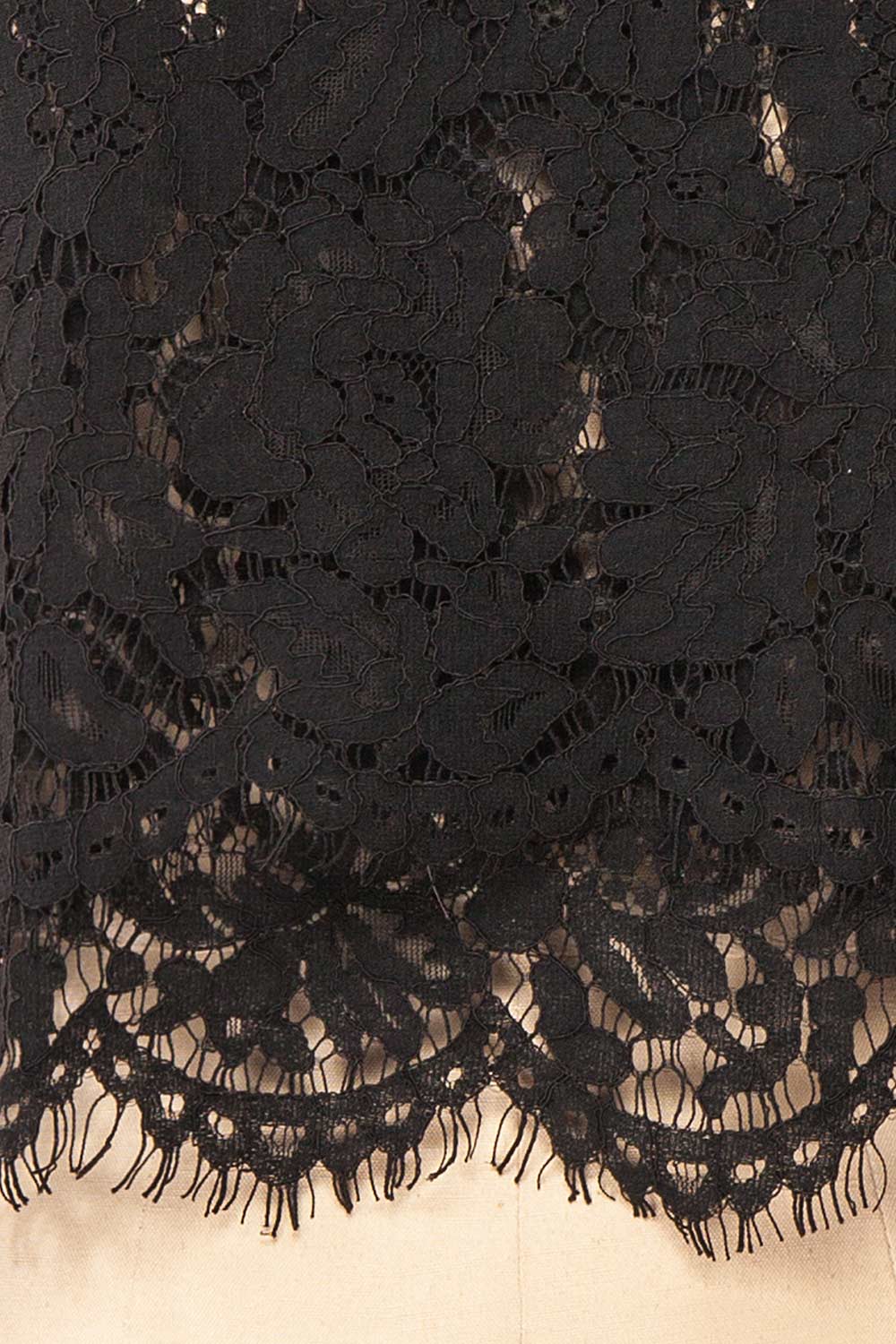 Paora black Lace Scalloped Top | Boudoir 1861 fabric