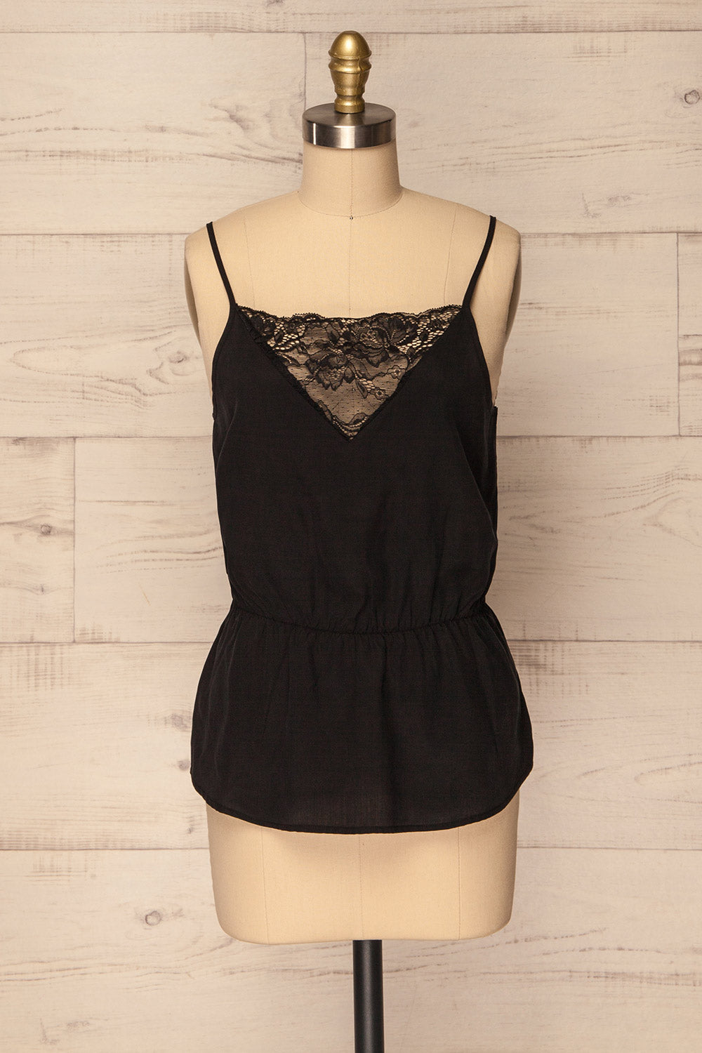 Paridera Black Lightweight Camisole with Lace | La Petite Garçonne