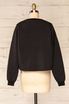 Paris Black Cropped Sweater w/ Drawstring | La petite garçonne back view