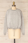 Paris Grey Cropped Sweater w/ Drawstring | La petite garçonne bow