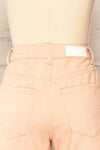 Park Blush High-Waisted Denim Shorts | La petite garçonne back close-up