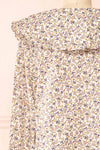 Parnita Floral Button-Up Top w/ Peter Pan Collar | Boutique 1861 back close-up