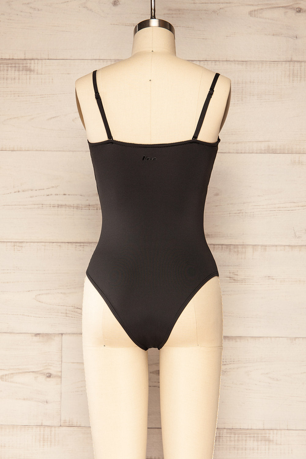 Parnu Black One-Piece Swimsuit | La petite garçonne back view 