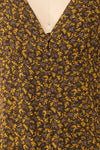 Pascalinne Brown Button-Up Top | Haut à Motif fabric | Boutique 1861