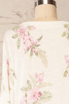 Paszkow White Floral Crew Neck Sweater | La petite garçonne back close up