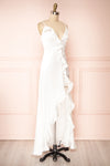 Patricia Ivory Dress w/ Ruffles | Boutique 1861 side view
