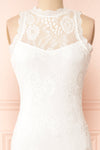 Patsy White Lace Wedding Dress w/ Open-Back | Boudoir 1861 front close-up