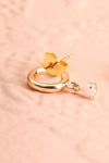 Paulette Nardal Opal Golden Stud Earrings | Boutique 1861 flat close-up