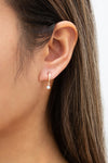 Paulette Nardal Opal Golden Stud Earrings | Boutique 1861 on model