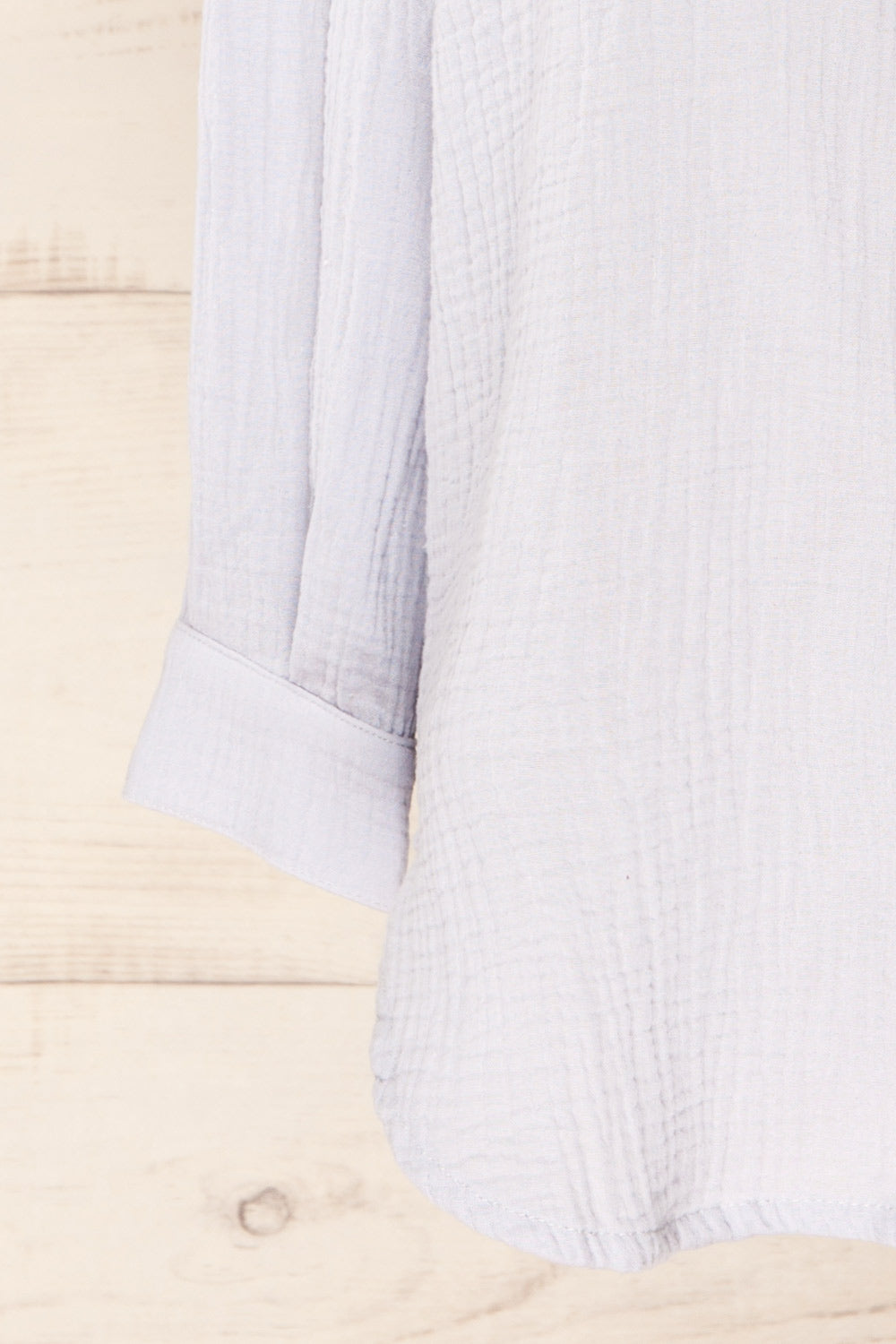 Paulla Blue Oversized Button-Up Shirt | La petite garçonne  bottom 