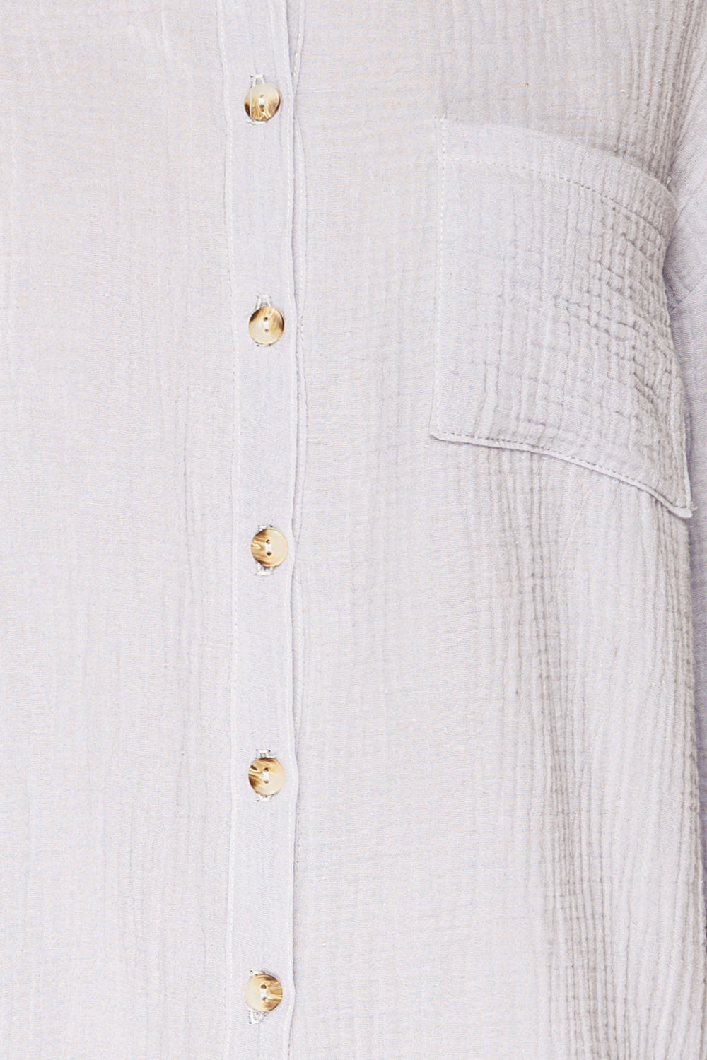 Paulla Blue Oversized Button-Up Shirt | La petite garçonne  fabric 
