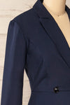 Pazin Short Navy Blue Blazer Dress | La petite garçonne side close-up