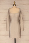Pehtchevo Silver Long Sleeve Short Dress | La petite garçonne front view