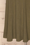 Pelczyce Olive Green Flared Midi Skirt skirt | La petite garçonne