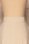 Pelczyce Sand Flared Midi Skirt w/ Belt back close up | La petite garçonne