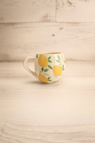 Penche Beige Mug w/ Lemons & Leaves | La petite garçonne
