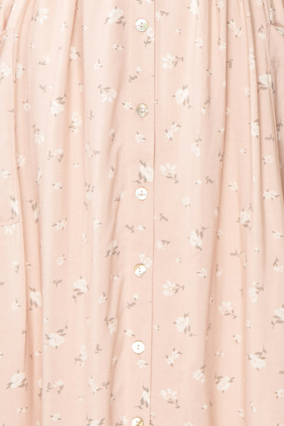 Peppa Pink Floral Midi Shirtdress w/ Pockets | Boutique 1861 fabric
