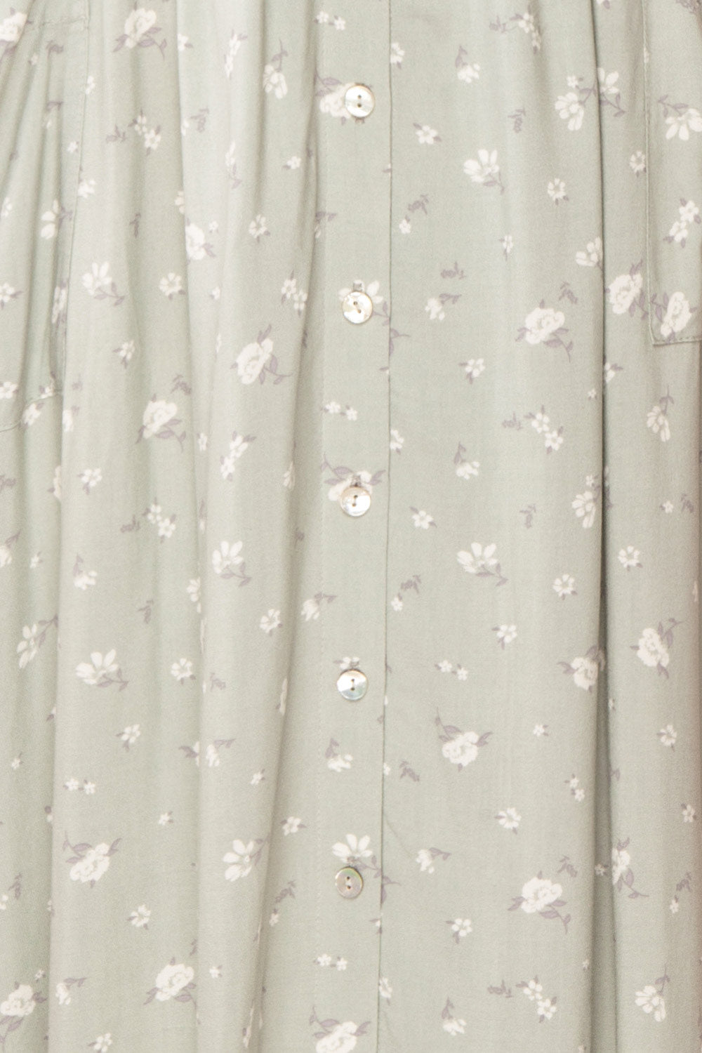Peppa Sage Floral Midi Shirtdress w/ Pockets | Boutique 1861 fabric 