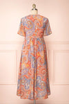 Percie Paisley Midi Dress w/ Short Sleeves | Boutique 1861 back view