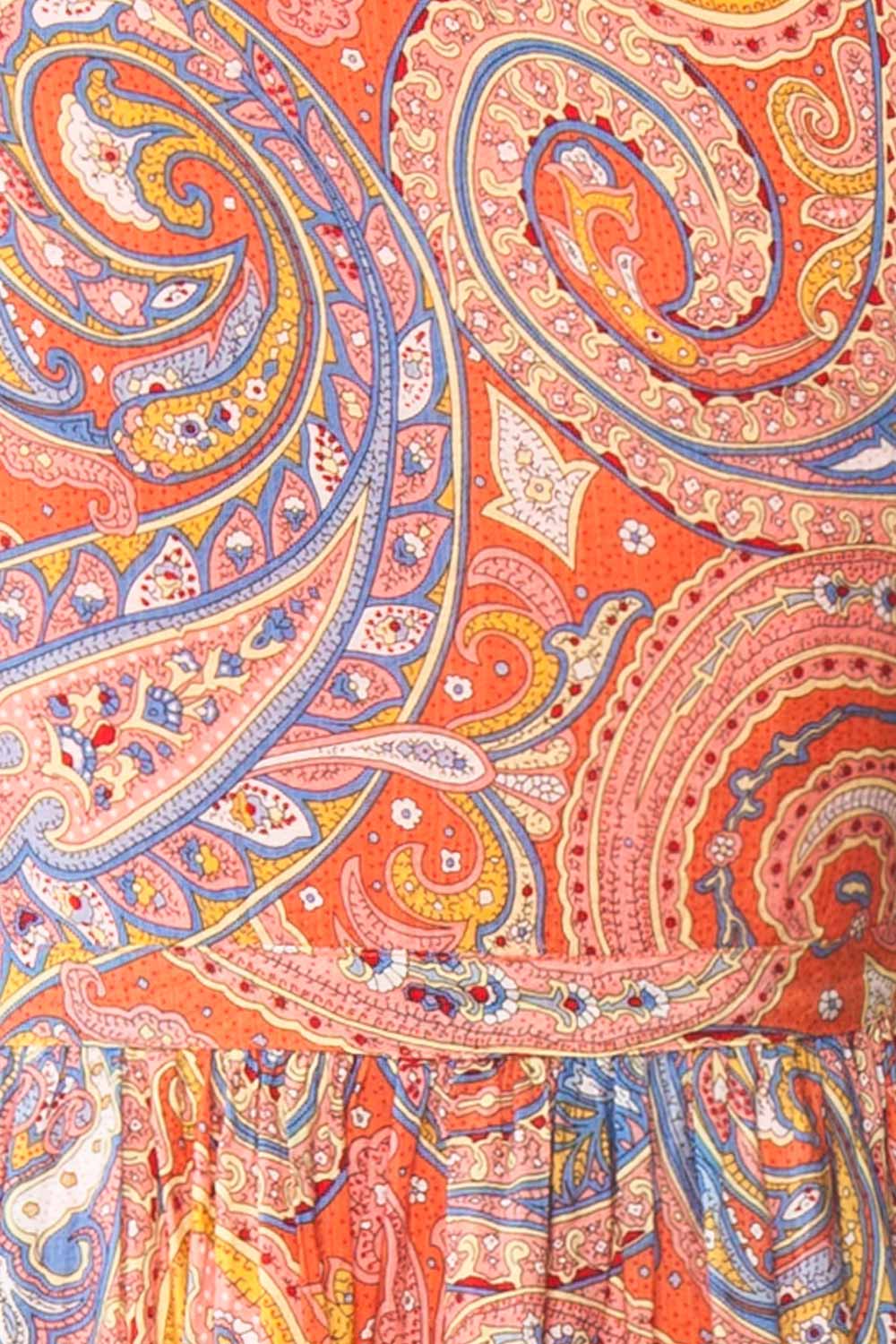 Percie Paisley Midi Dress w/ Short Sleeves | Boutique 1861 fabric
