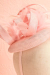 Perdita Pink Fascinator w/ Feathers | Boutique 1861 close-up