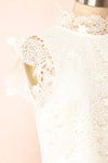 Perdy Ivory Lace Crop Top | Boutique 1861 side close-up