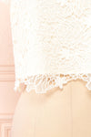 Perdy Ivory Lace Crop Top | Boutique 1861 bottom