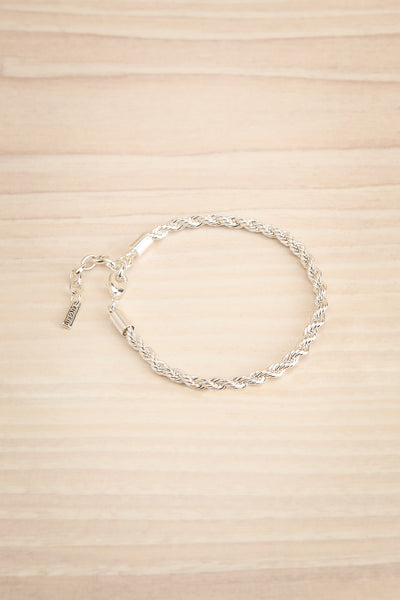 Perishton Silver Twisted Chain Bracelet | La petite garçonne