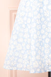 Pernille Blue Floral Openwork Short Dress | Boutique 1861details
