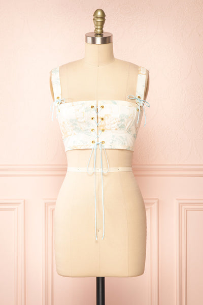 Persephone Cropped Corset Top | Boutique 1861  front view