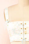 Persephone Cropped Corset Top | Boutique 1861 front close-up
