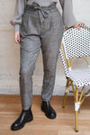 Perugia Grey High-Waisted Pants with Bow | La petite garçonne model