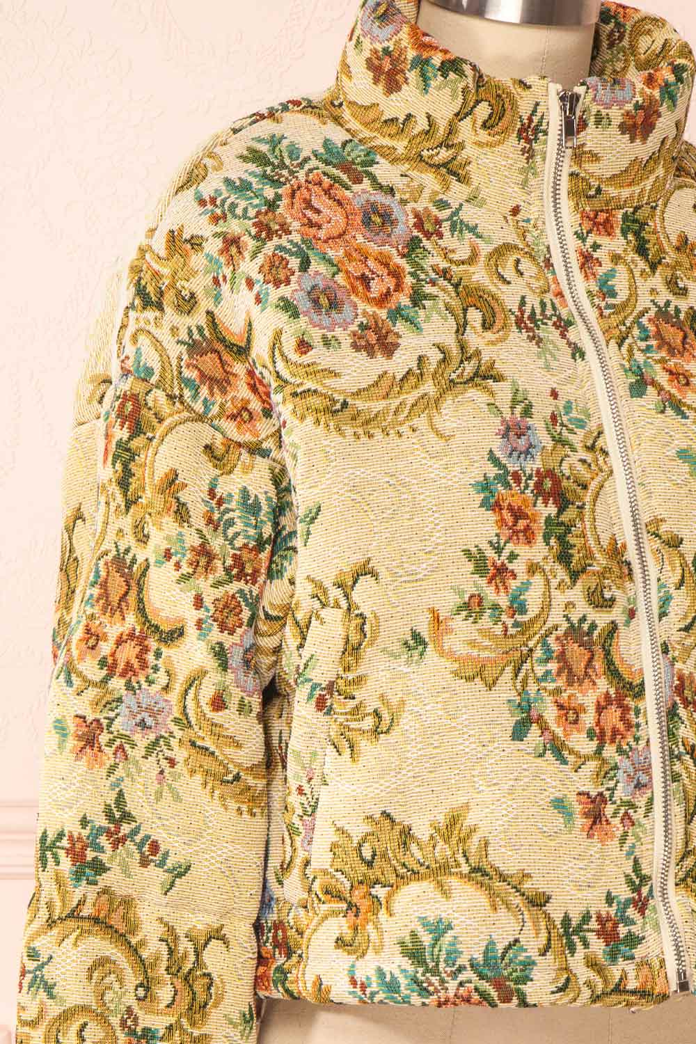 Peterbo Cropped Jacquard Tapestry Jacket | Boutique 1861 side close-up