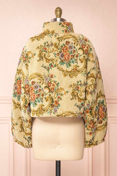 Peterbo Cropped Jacquard Tapestry Jacket | Boutique 1861 back view