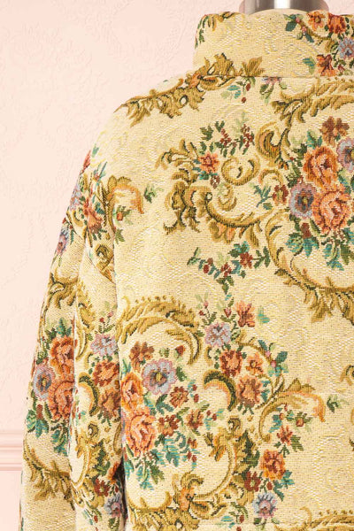 Peterbo Cropped Jacquard Tapestry Jacket | Boutique 1861 back close-up