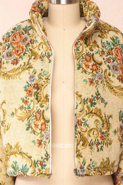 Peterbo Cropped Jacquard Tapestry Jacket | Boutique 1861 open close-up