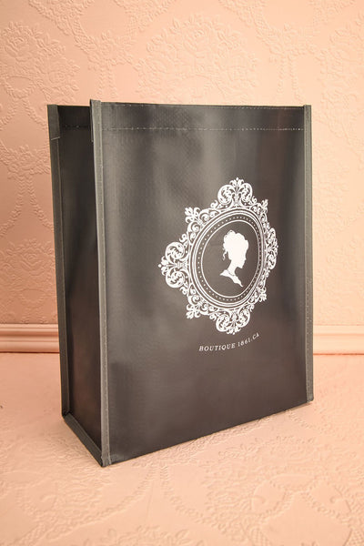 Petit Sac Camée 1861 - Dark grey and pink reusable bag 4