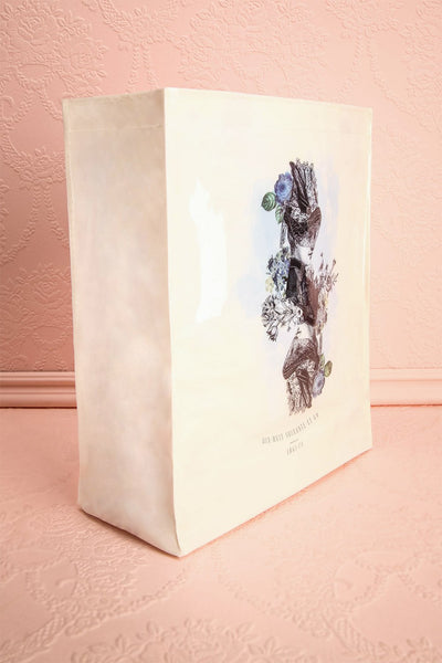 Petit Sac Vernis Blu 1861 - Cream glossy reusable bag side
