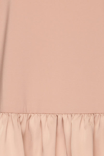 Petrina Lilac Peplum Top | Haut Lilas fabric | La Petite Garçonne