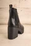 Phalaborwa Black Matte Heeled Chelsea Boots | La petite garçonne back view