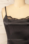 Pheonix Short Black Dress w/ Lace | La petite garçonne front close-up