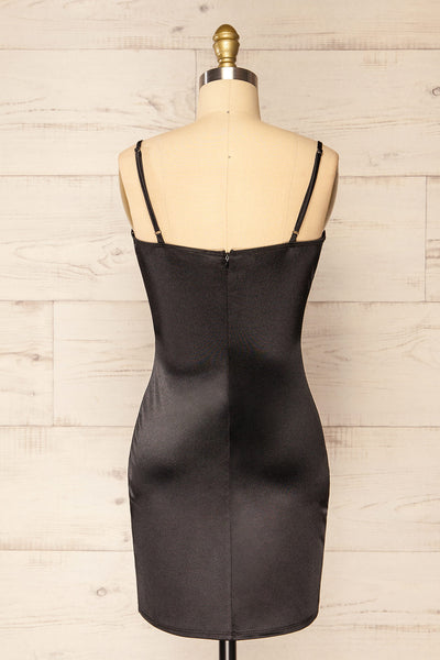 Pheonix Short Black Dress w/ Lace | La petite garçonne back view