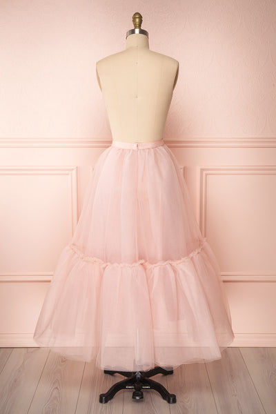 Philana Dusty Pink A-Line Tulle Skirt | Boutique 1861 back view