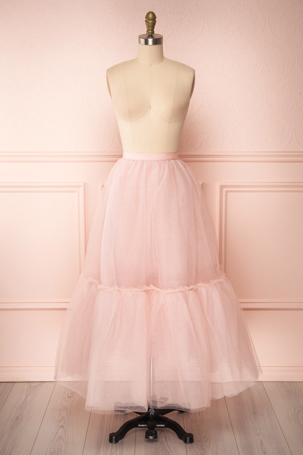 Philana Dusty Pink A-Line Tulle Skirt | Boutique 1861 front view