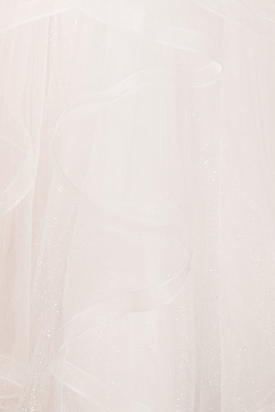 Philomena Voluminous White Bustier Bridal Dress | Boudoir 1861 fabric