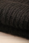 Phoenix Black Rolled Up Knit Tuque | La petite garçonne flat close-up